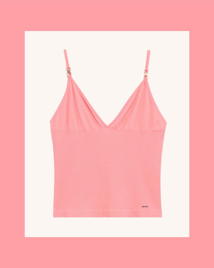 The pink tank top